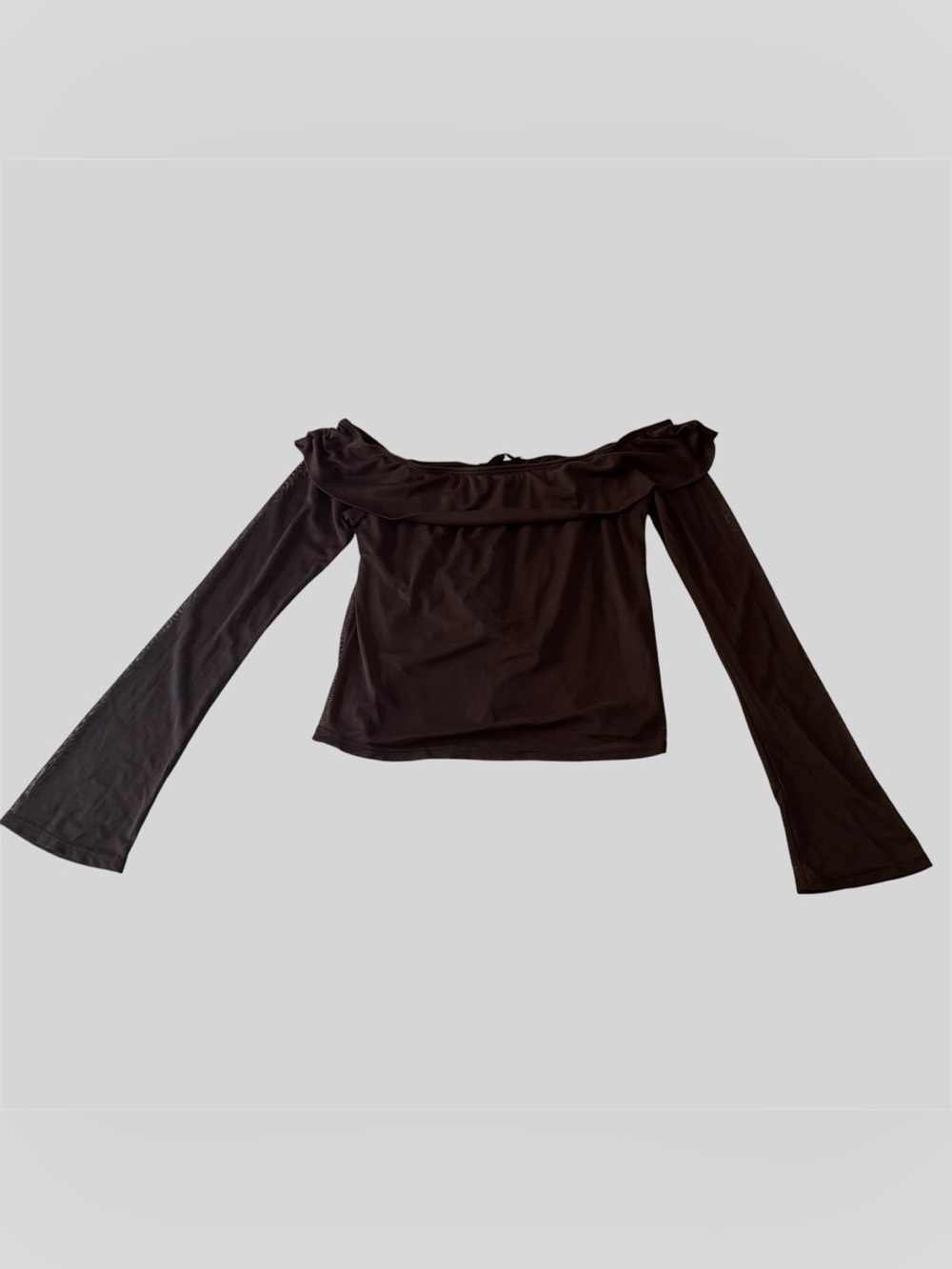 Junior’s Mesh Off-the-Shoulder Going Out Top